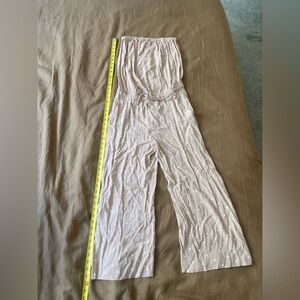 Olivaceous Light Pink Polka Dot Jumpsuit